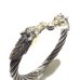 Photo7: Horse With Teeth 7mm Cable Wire Bangle
