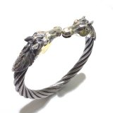 Horse With Teeth 7mm Cable Wire Bangle