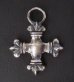 Photo2: Half 4Heart Crown Short Cross Pendant (2)