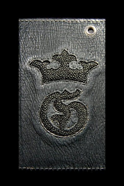 Photo2: Stingray G&Crown Inlay Shark Long Wallet