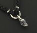 Photo4: Skull braid leather necklace (4)