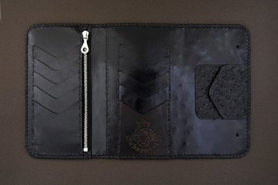 Photo3: Frog G&Crown Inlay Ostrich Long Wallet