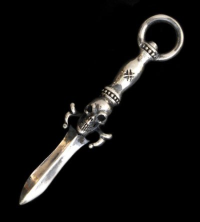 Photo1: Dagger With Skull Pendant