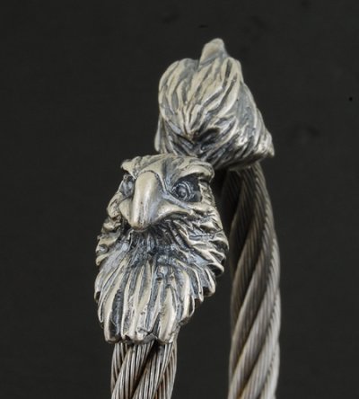 Photo4: Eagle Cable Wire Bangle