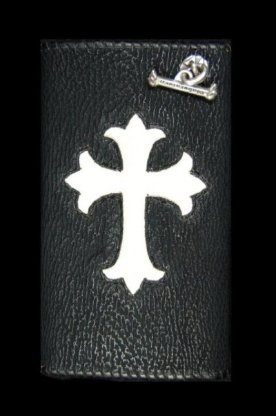 Photo2: Stingray Cross Inlay Shark Long Wallet