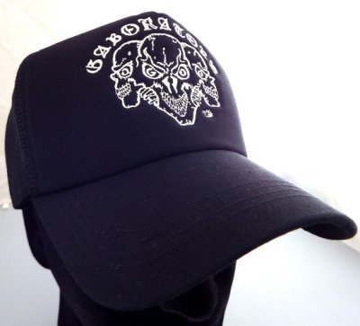 Photo3: Triple Skull Mesh Cap (Snap-back)