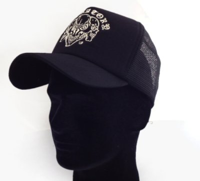 Photo1: Triple Skull Mesh Cap (Snap-back)