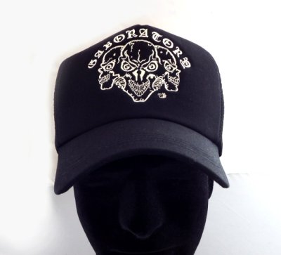 Photo2: Triple Skull Mesh Cap (Snap-back)