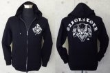 Triple skull hooded jacket