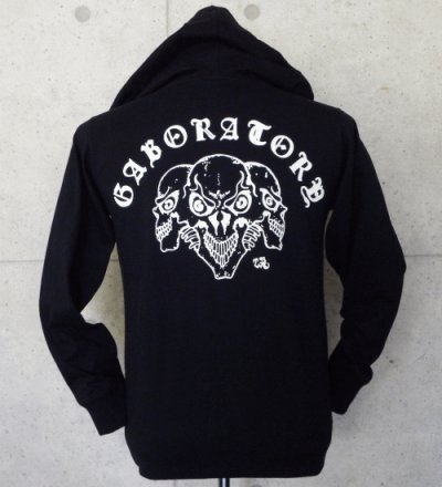 Photo3: Triple skull hooded jacket