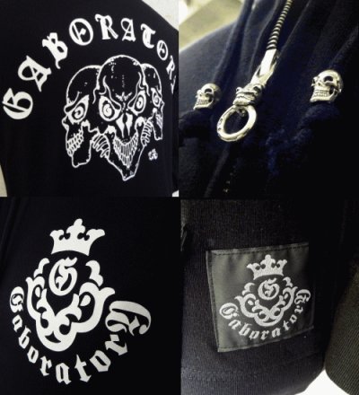 Photo5: Triple skull hooded jacket