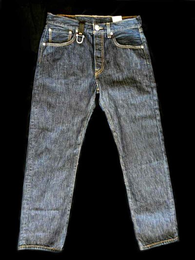 Photo3: Gaboratory Reinforced Jeans with Stingray inlay Cow hide pocket