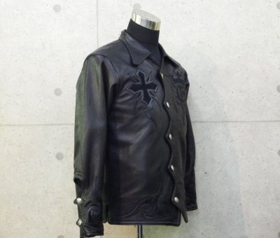 Photo2: Gaboratory Tribal Leather Shirt (Long sleeve)