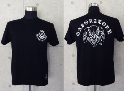 Photo1: Triple Skull T-shirt [Black]