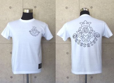 Photo1: Atelier mark T-shirt [White/Outline]