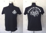 Triple Skull V-neckT-shirt [Black]