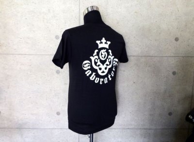 Photo3: Atelier mark V-neck T-shirt [Black]