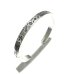 Photo4: Multi Stamp Quarter Flat Bar Bangle 7mm Bold