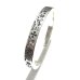 Photo1: Multi Stamp Quarter Flat Bar Bangle 7mm Bold (1)