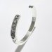 Photo2: Multi Stamp Quarter Flat Bar Bangle 7mm Bold (2)