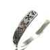Photo6: Multi Stamp Quarter Flat Bar Bangle 7mm Bold