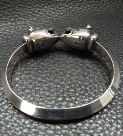 Photo2: Bulldog Triangle Wire Bangle