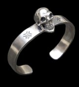 Skull On Flat Bar Bangle