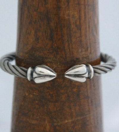 Photo3: Noodle Cable Wire Bangle