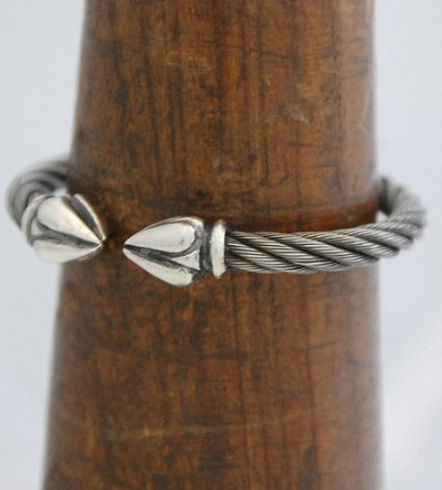 Photo4: Noodle Cable Wire Bangle