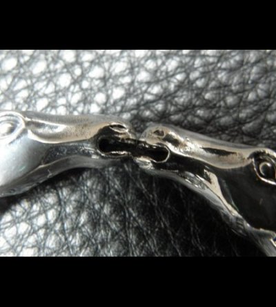 Photo2: Horse With Teeth Triangle Wire Bangle