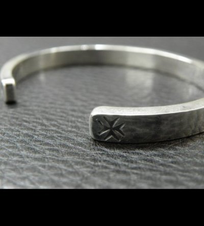 Photo2: Quarter Flat Bar Bangle 7mm Bold