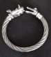 Photo5: Rhinoceros & Alligator Cable Wire Bangle