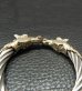 Photo3: Gold Horse With Teeth Cable Wire Bangle