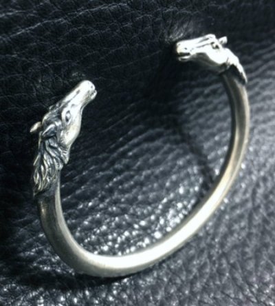 Photo2: Quarter Horse Round Wire Bangle