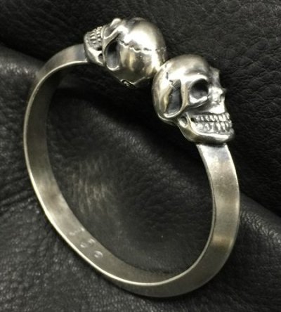 Photo2: Miracle Skull Triangle Wire Bangle