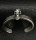 Photo8: Single Skull On Flat Bar Bangle Bold