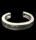 Photo1: Gaboratory Logo Mark Flat Bar Bangle Bold (1)