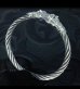 Photo12: Half Horse Cable Wire Bangle (Platinum finish)