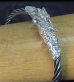 Photo11: Half Horse Cable Wire Bangle (Platinum finish)