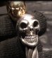 Photo7: 10k Gold & Silver Skull Cable Wire Bangle