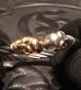 Photo11: 10k Gold & Silver Skull Cable Wire Bangle