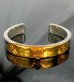 Photo1: Gaborartory Pure Gold Wrap On Raised G&Crown Flat Bar Bangle 10mm Bold (1)