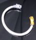 Photo4: Pure Gold Wrap Panther Round Wire Bangle (4.5mm)