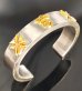 Photo3: Pure Gold Wrap On Raised G&Crown & Maltese Cross Flat Bar Bangle 10mm Bold