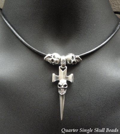 Photo3: Single Skull Beads