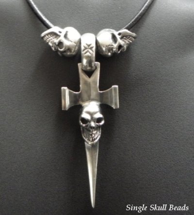 Photo5: Single Skull Beads