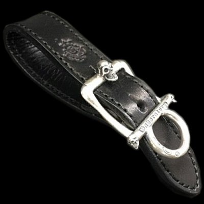 Photo1: Skull On American Classic Square Buckle With Phantom T-bar & O-ring Belt Loop