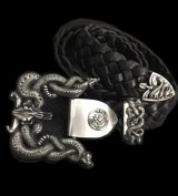 Large Snake & Buffalo Skull Belt Buckle