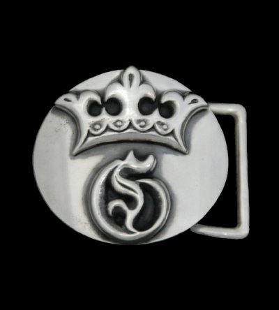 Photo1: G&Crown Belt Buckle