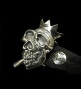 Smorking Skull & Crown Belt Buckle